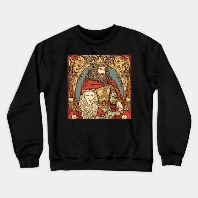 King Richard the Lion Crewneck Sweatshirt by ComicsFactory